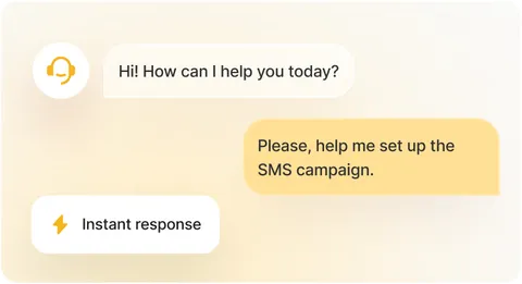 Premium support chat interface
