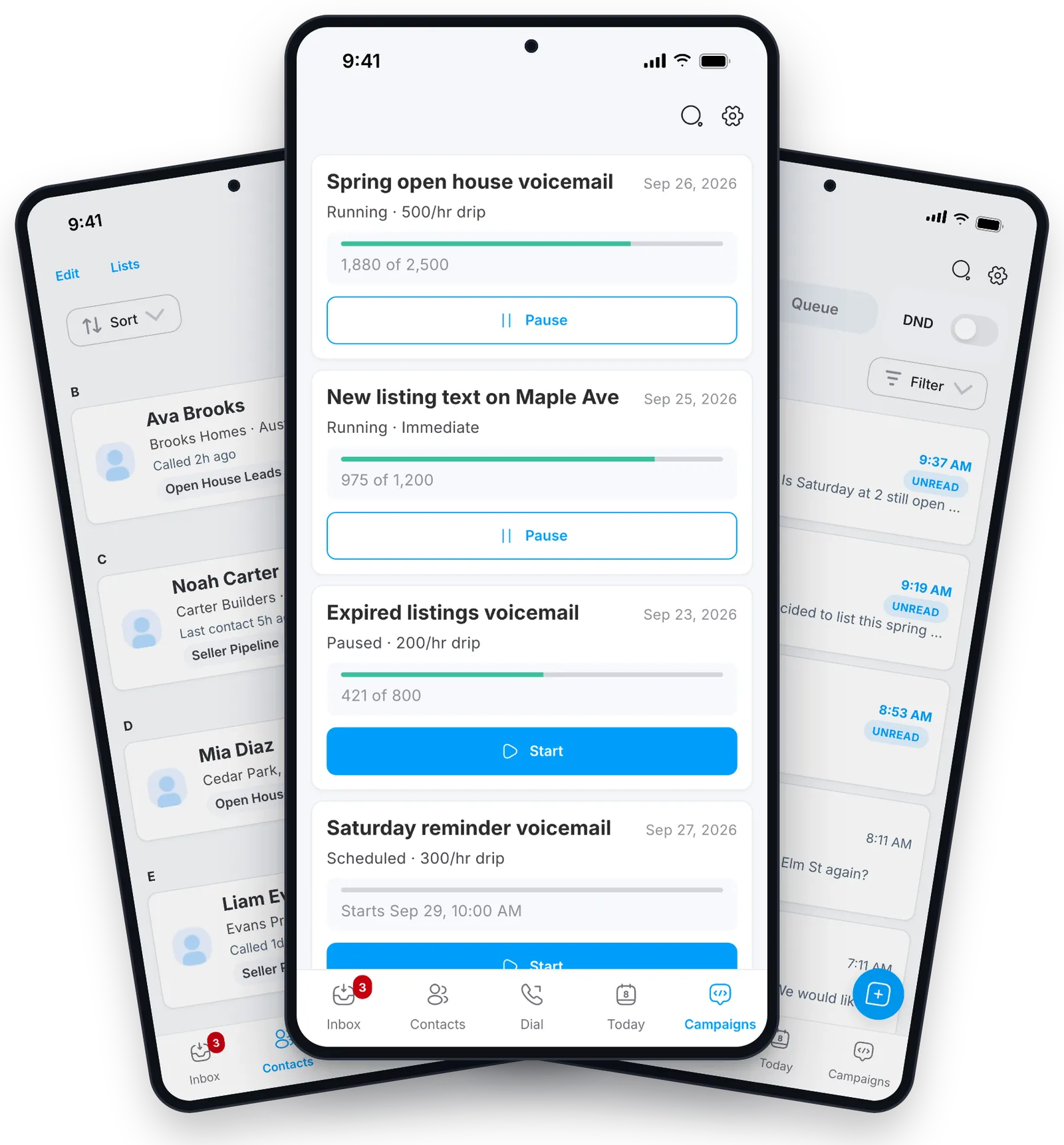 Ringless voicemail campaigns on the Drop Cowboy phone app