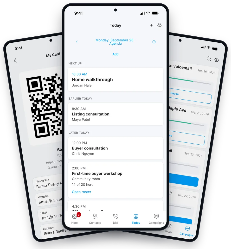 Today appointments in the Drop Cowboy phone app