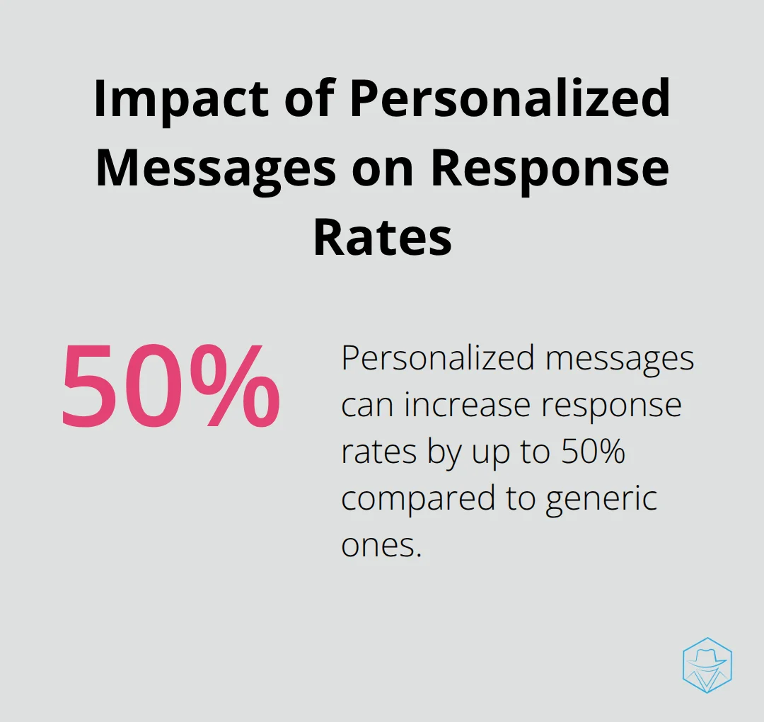 Chart showing a 50% increase in response rates for personalized messages compared to generic ones - Automated voicemail campaigns