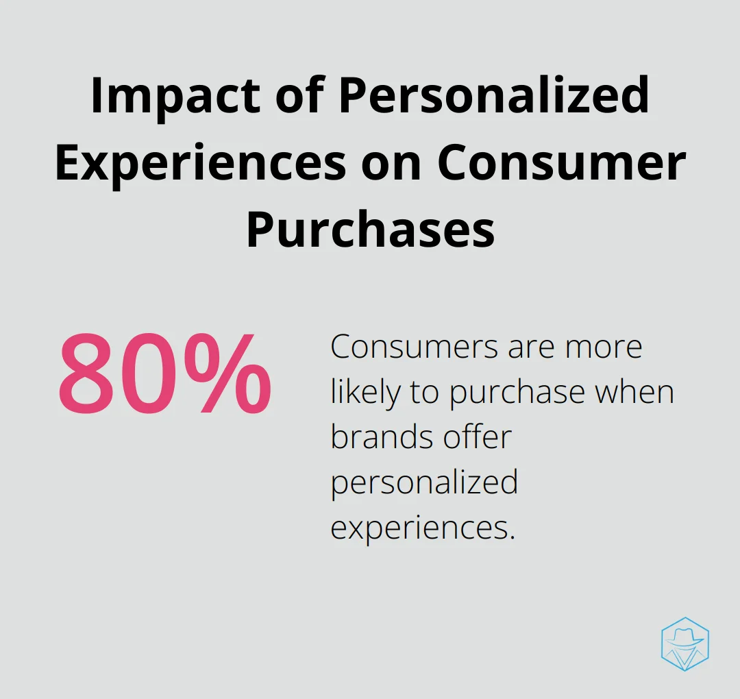 Chart showing 80% of consumers are more likely to make a purchase with personalized experiences - Campaign personalization