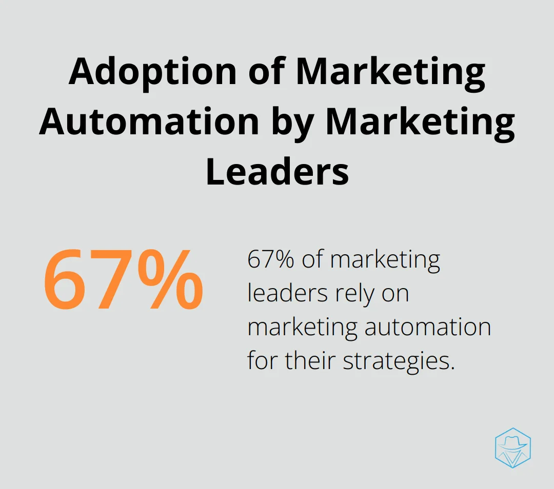 Chart displaying 67% of marketing leaders relying on marketing automation