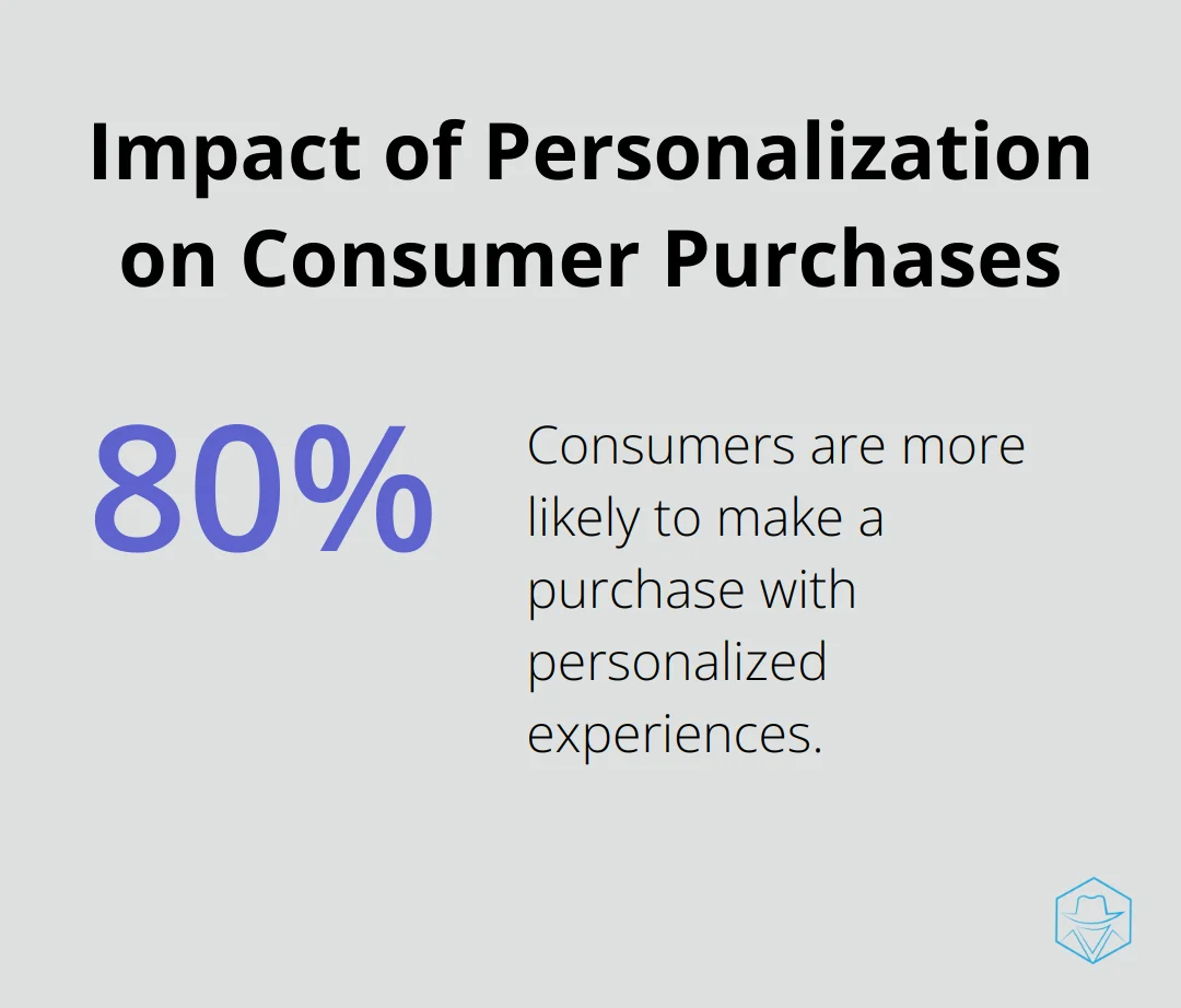 Chart showing 80% of consumers are more likely to make a purchase when brands offer personalized experiences