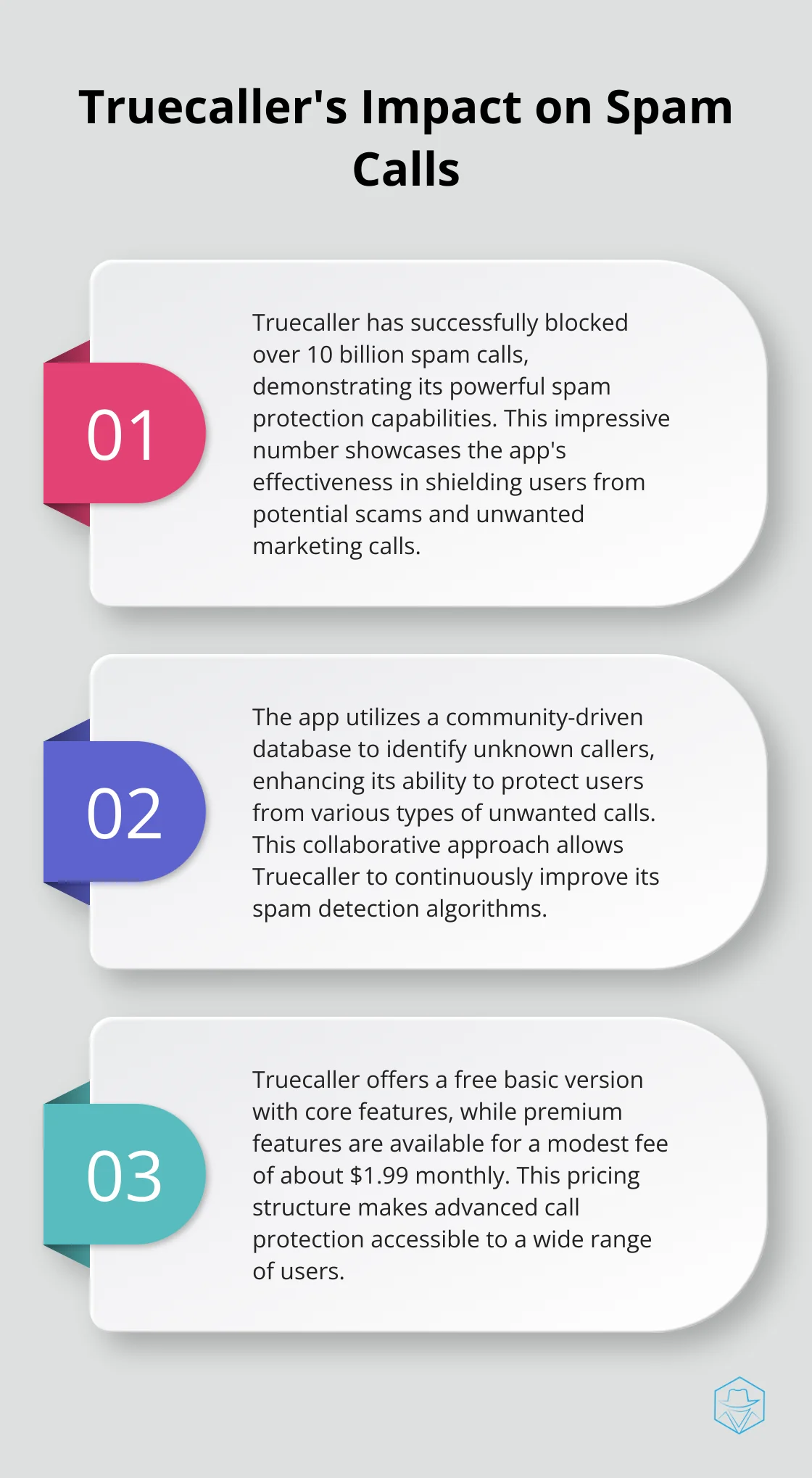 Ordered list highlighting Truecaller's effectiveness in blocking spam calls and its features - phone dialer app iphone