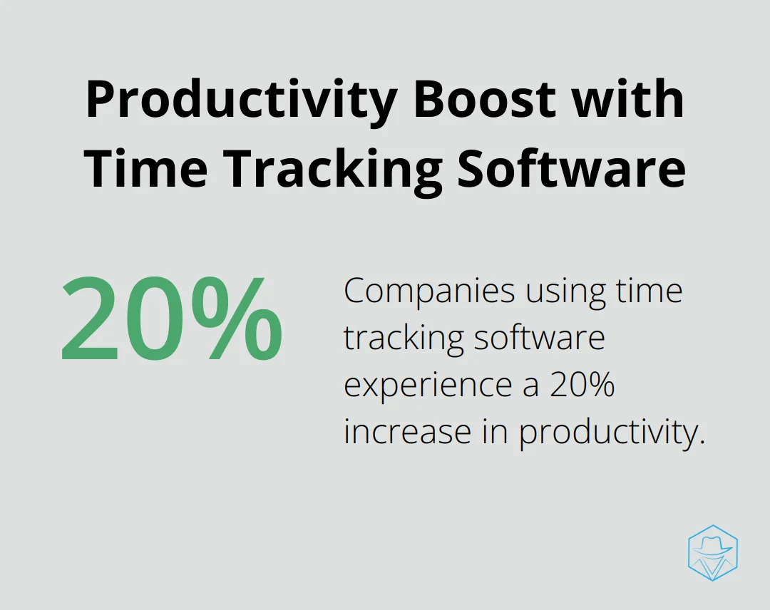 Chart showing 20% increase in productivity for companies using time tracking software - project management software redmine