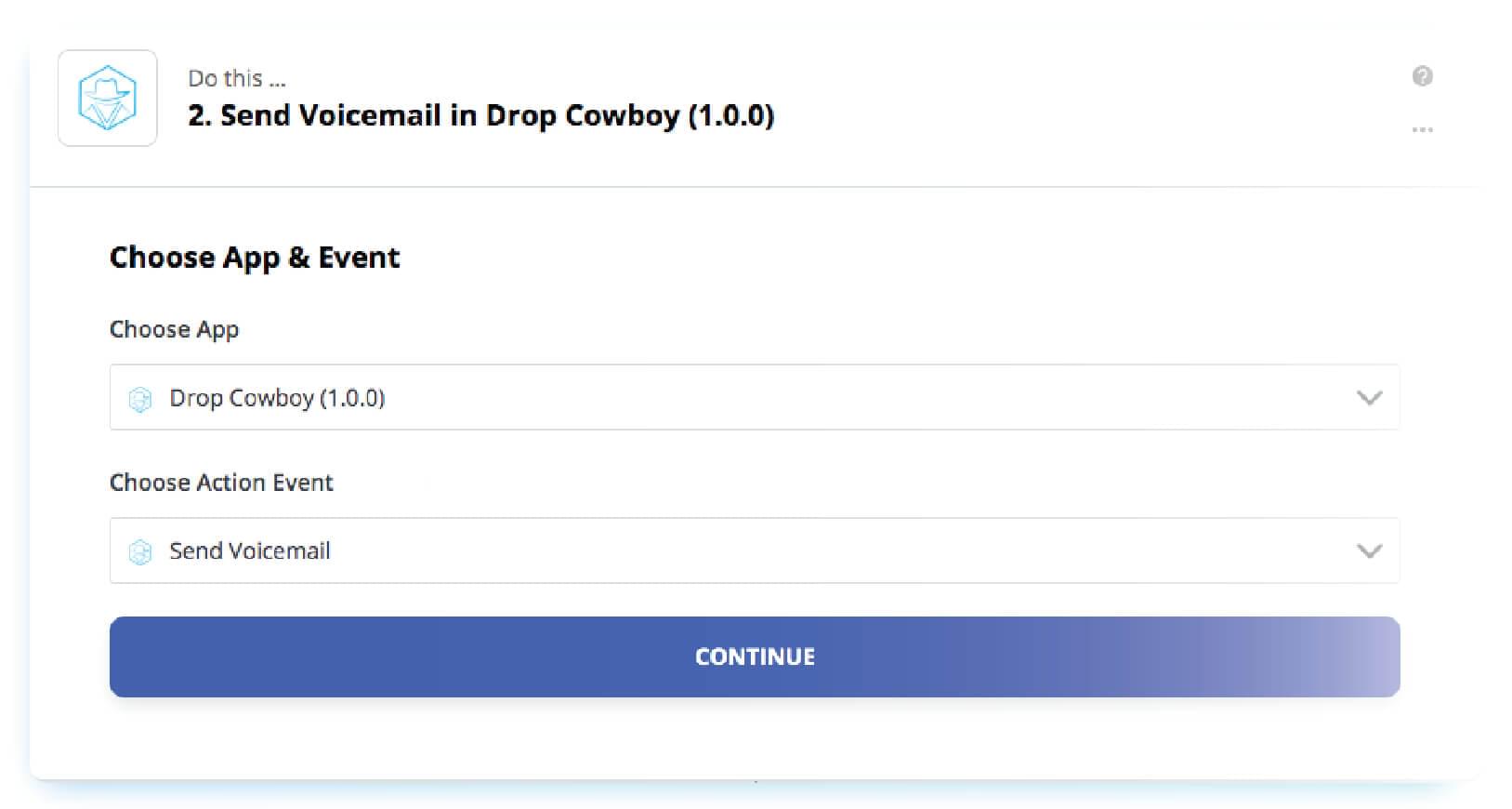 Send voicemail in Drop Cowboy with Kunversion+