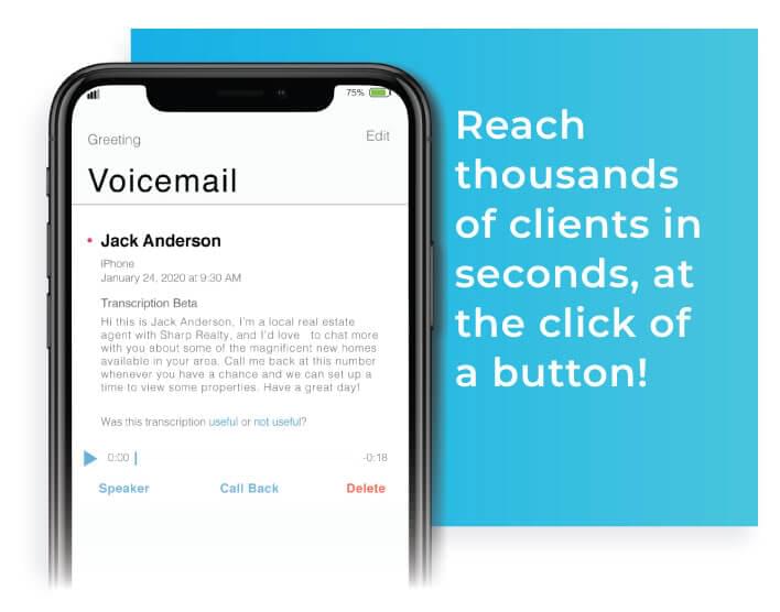 Reach thousands of clients in seconds, at the click of a button! With iPhone example.