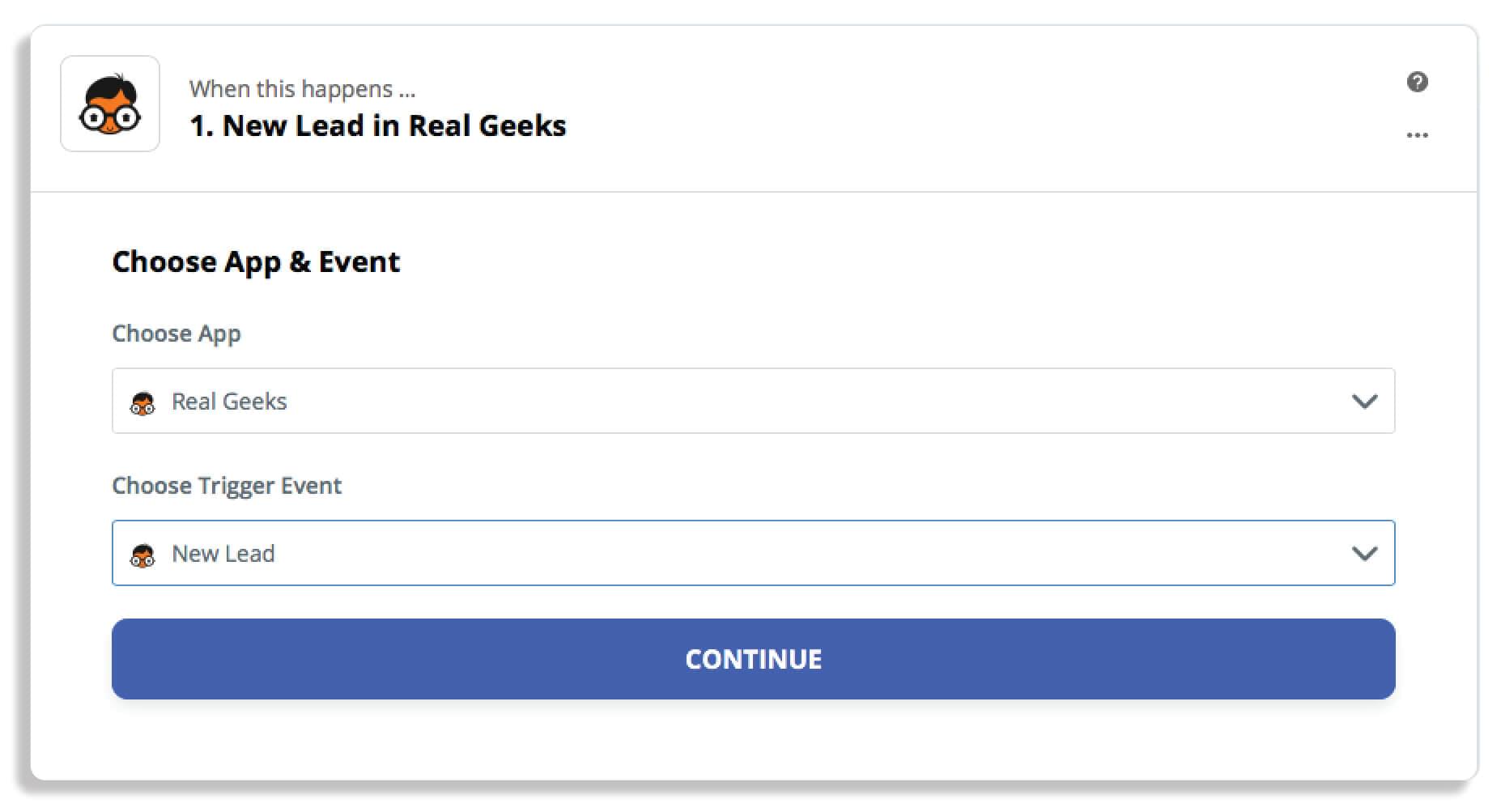 Example of a New Lead in Real Geeks on Drop Cowboy form
