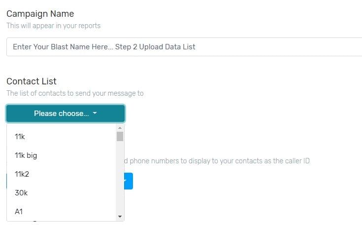 Black campaign name setup form